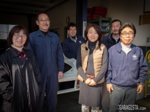 AC Minds -L~R Hiromi Ido, Kaoru Itakura , Fujio Hara Parts Manager, Mr and Mrs Sakata and Kenzo Honda